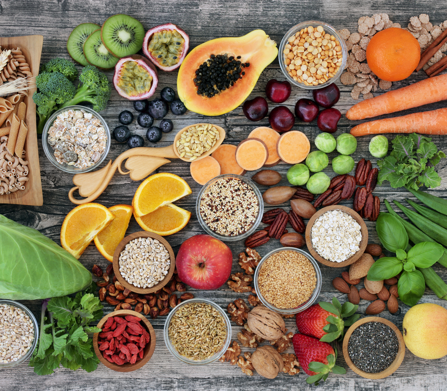 Vegetables and sources of fibre