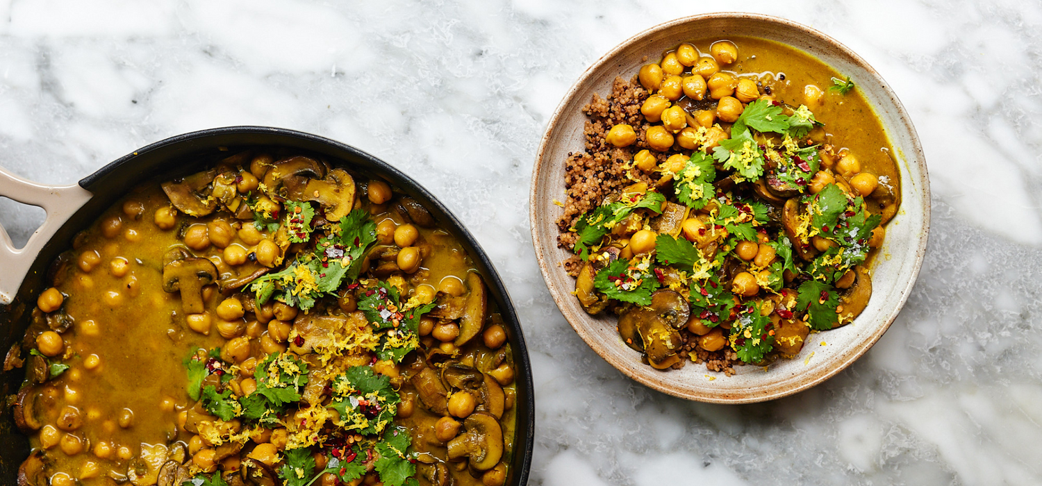 Creamy Chickpeas, Mushrooms & Quinoa by Deliciously Ella