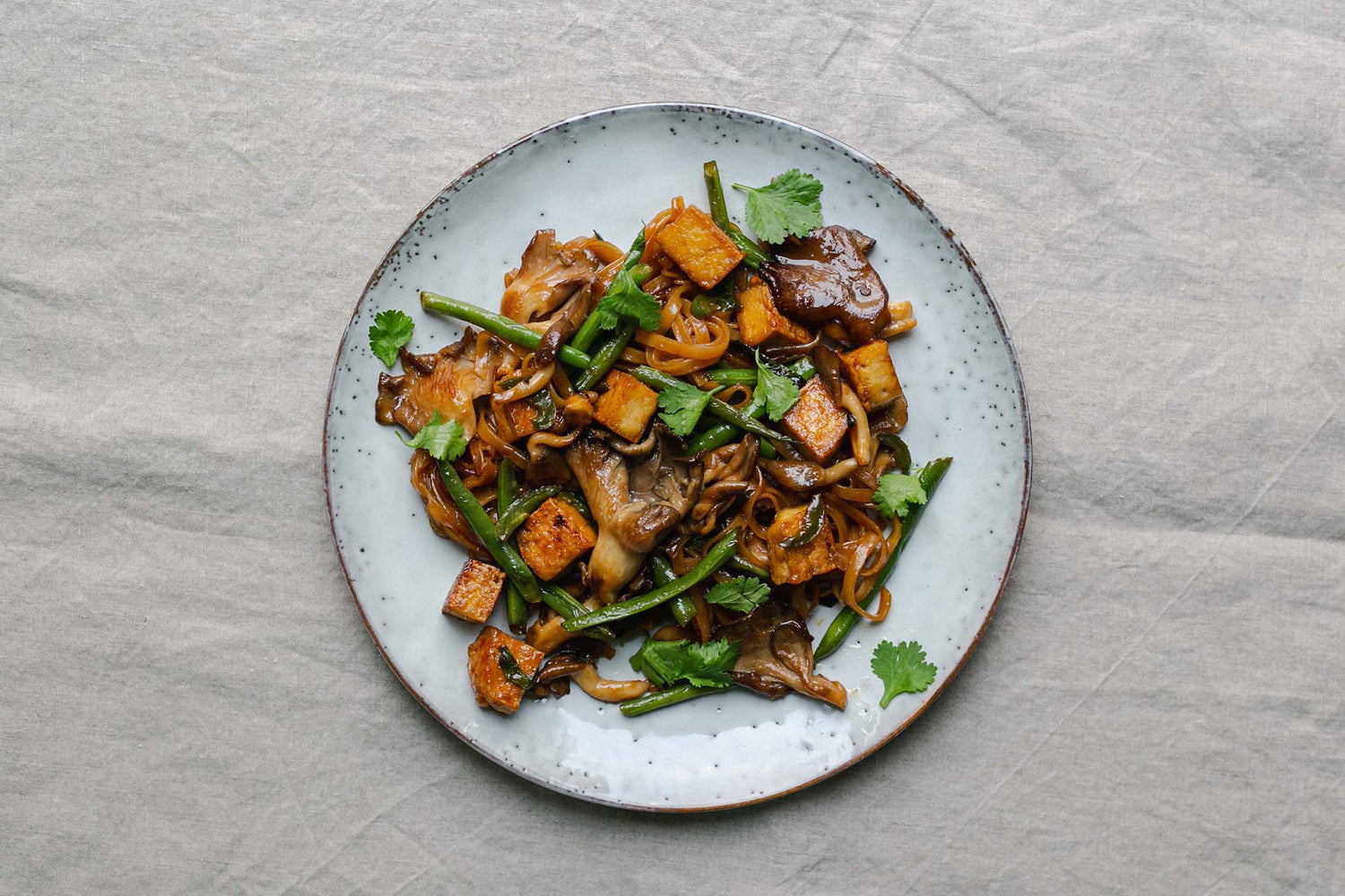 Crispy Tofu, Ginger and Oyster Mushroom Stir-Fry