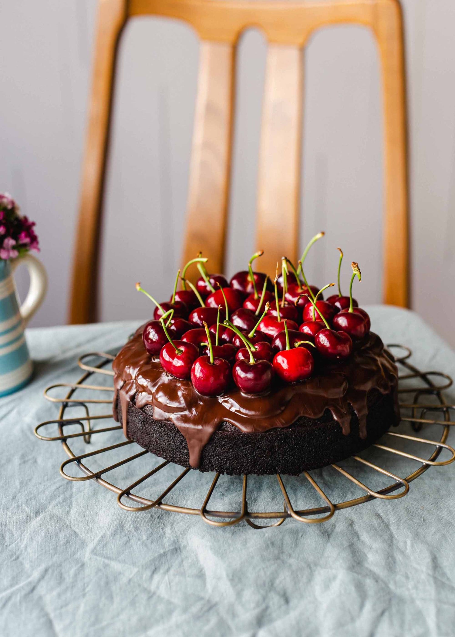Vegan Chocolate Cherry Cake
