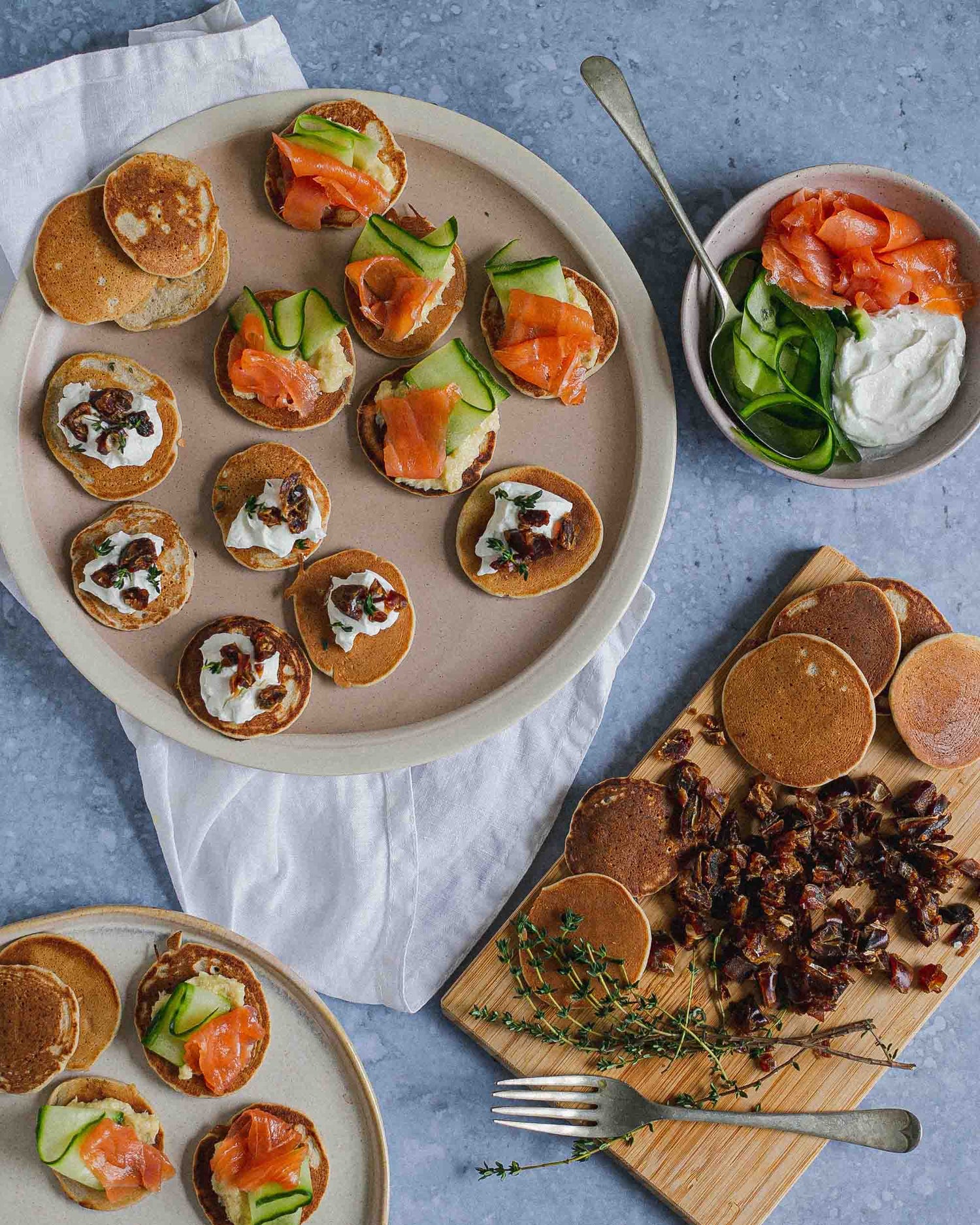 Buckwheat Blinis, Two Ways