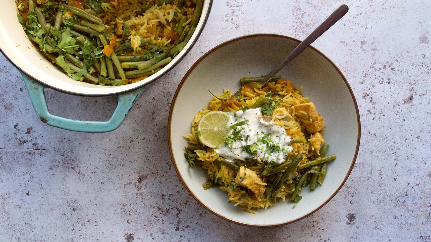 Laura Tilt's One Pan Salmon Biryani