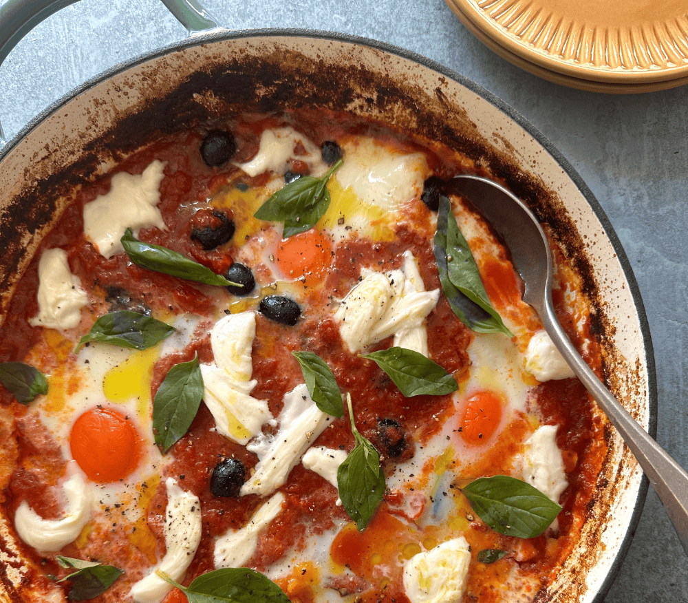 Caprese-style shakshuka by Laura Tilt