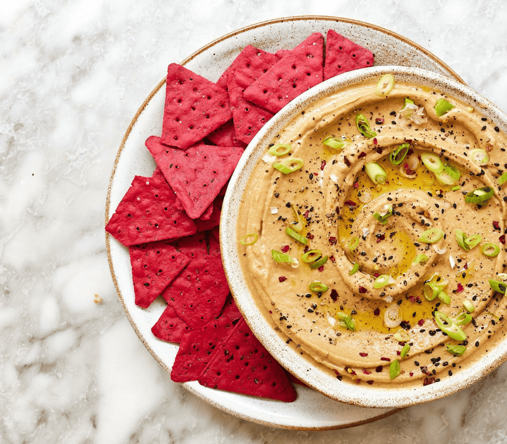 creamy roasted aubergine dip by deliciously ella