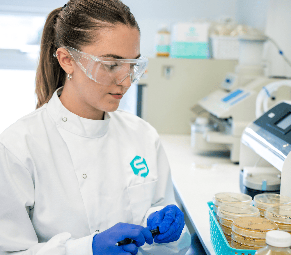 Georgia in Symprove lab