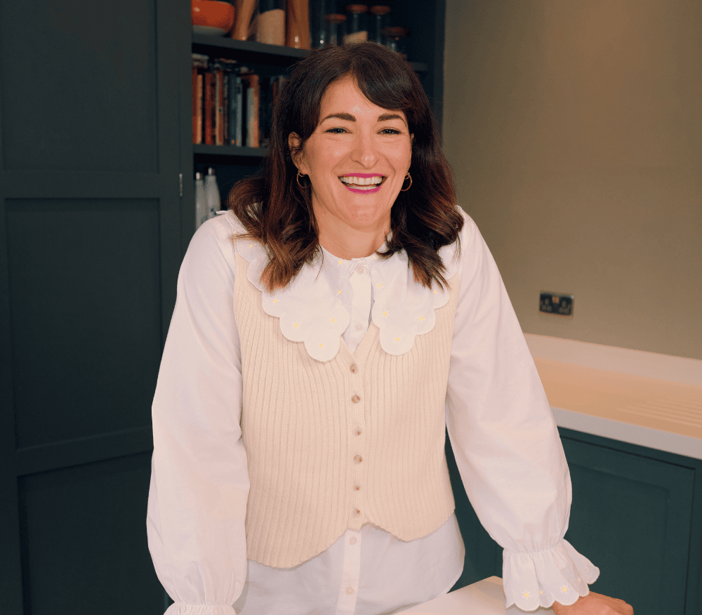 Dietitian Laura Tilt standing in a kitchen