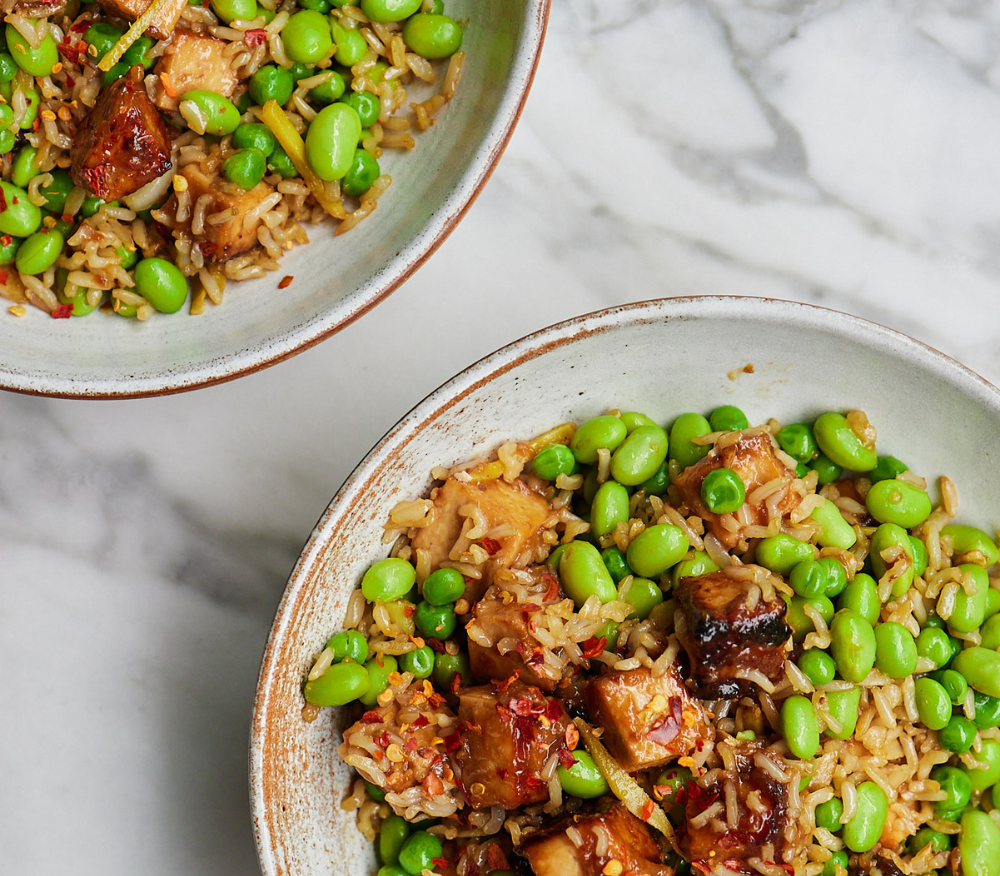 Sticky Miso Tofu Bowl by Deliciously Ella