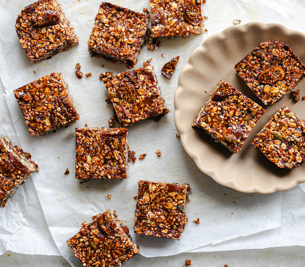 Date, fig and buckwheat bars